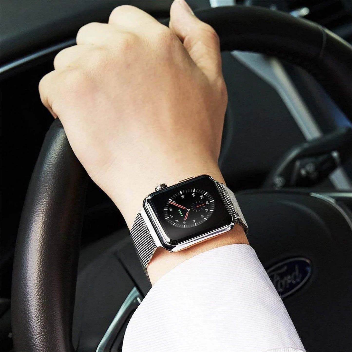 Glass+Case+Strap Compatible with Apple Watch Band 40Mm 44Mm 41Mm 45Mm 38Mm 42Mm Milanese Loop Magnetic Loop Bracelet Band Iwatch Series 3 4 5 Se 6 7 8 9 Wristbands - Colorful