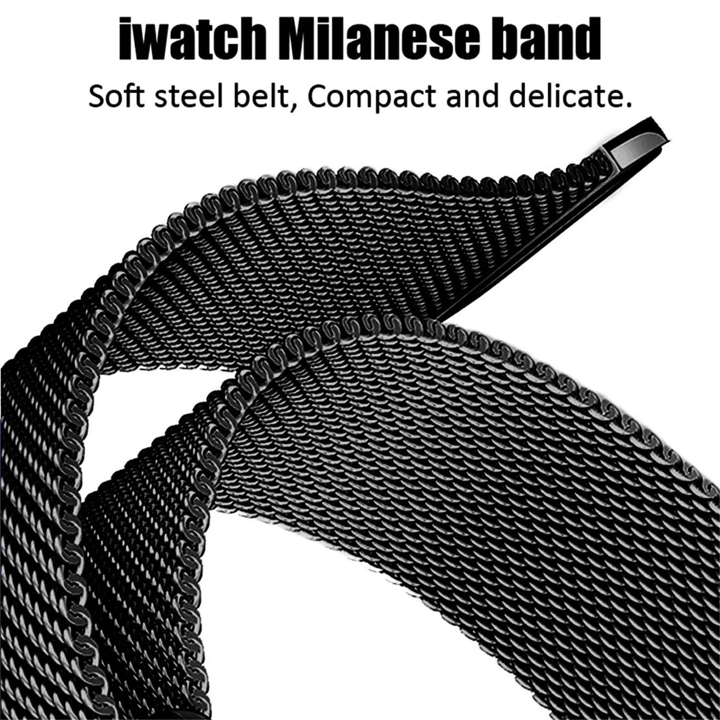 Glass+Case+Strap Compatible with Apple Watch Band 40Mm 44Mm 41Mm 45Mm 38Mm 42Mm Milanese Loop Magnetic Loop Bracelet Band Iwatch Series 3 4 5 Se 6 7 8 9 Wristbands - Colorful