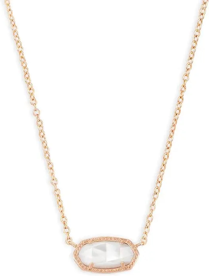 Geometric Rose Quartz Gemstone Pendant Necklace for Women, Fashion Jewelry, Unique Gifts