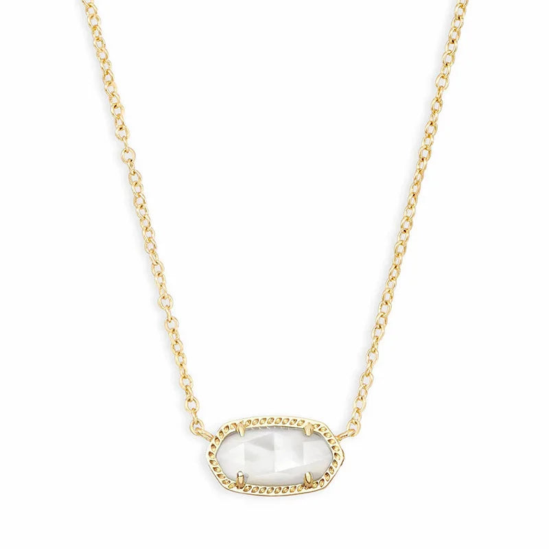 Geometric Rose Quartz Gemstone Pendant Necklace for Women, Fashion Jewelry, Unique Gifts