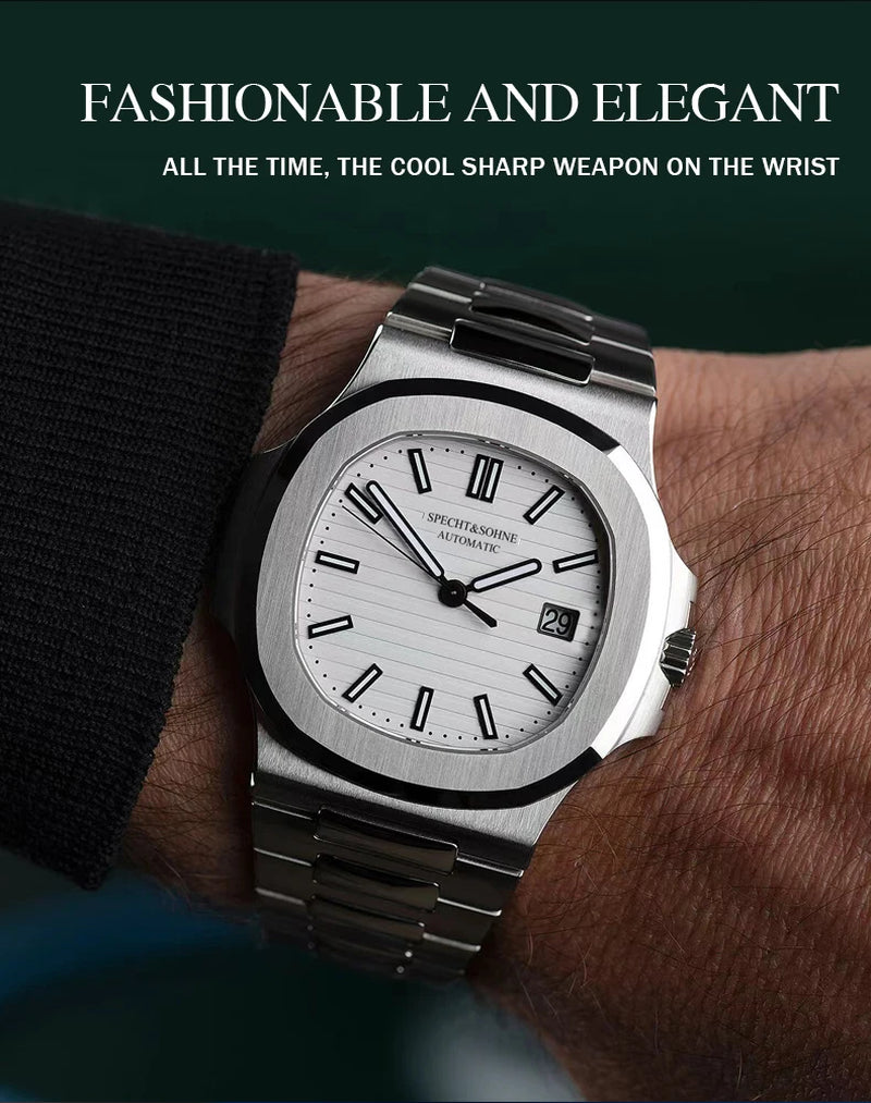 New Men'S Watches Mechanical Watch Japan Miyota 8215 Movt Rose Gold Stainless Steel Classic 5711 Watch Waterproof