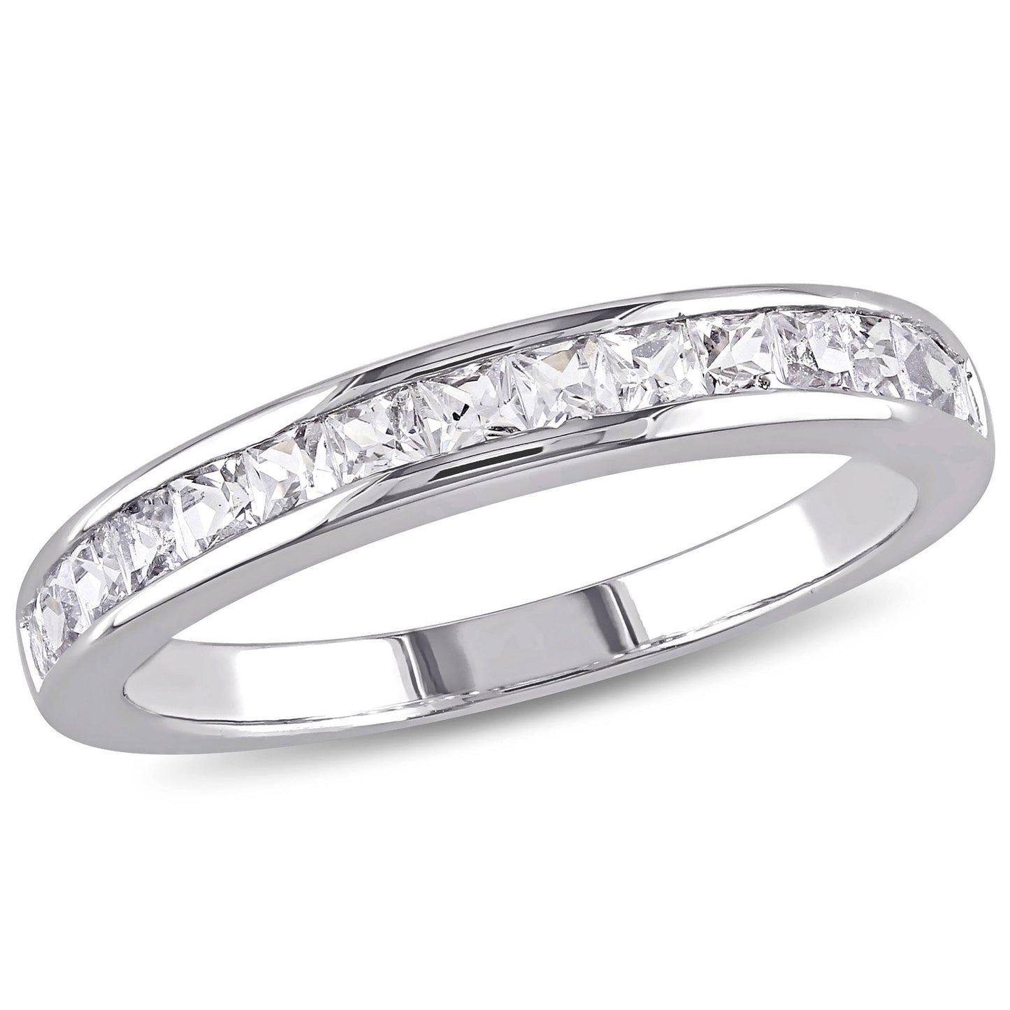 Women'S Created Sapphire Sterling Silver Ring