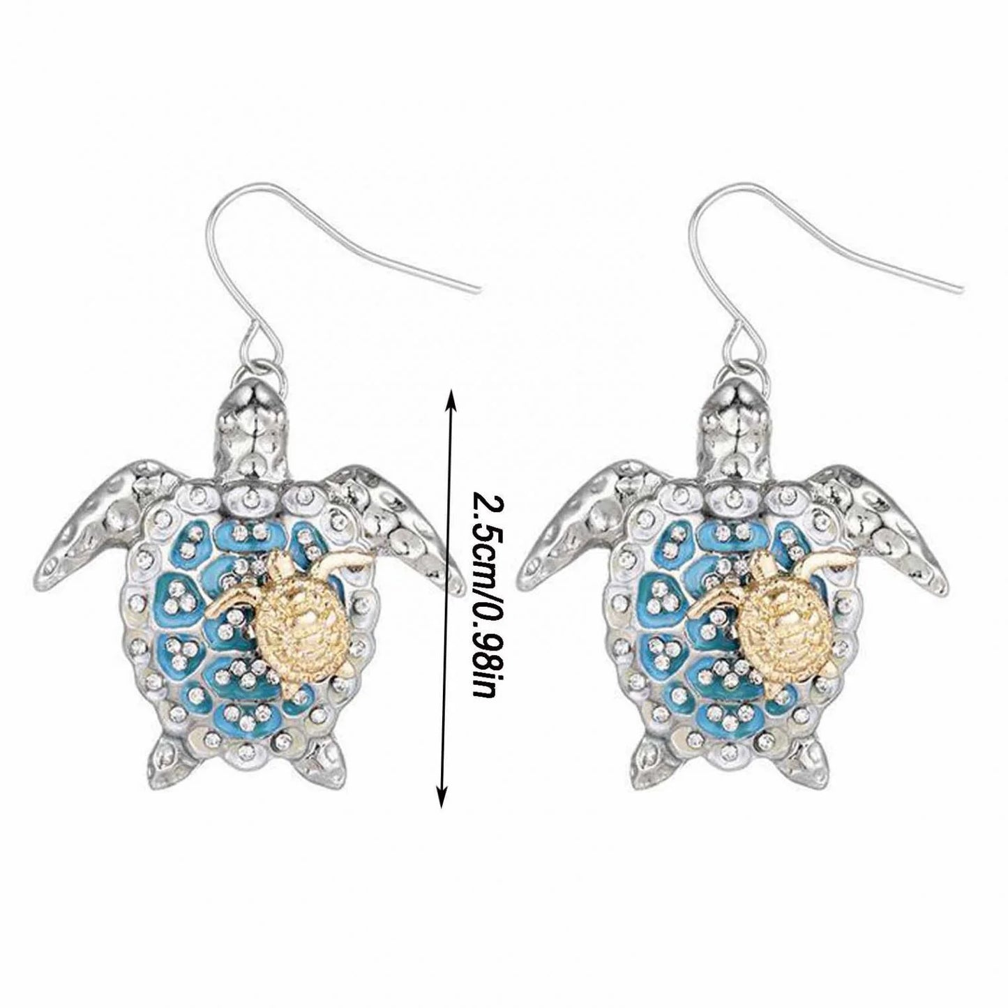 Ladies Fashion Necklace Turtle Animal Silver Necklace for Women, Casual Jewelry for Women 1 Necklace and 1 Pair of Earrings for Valnetine'S Day Gift Jewelry for Teen Girls