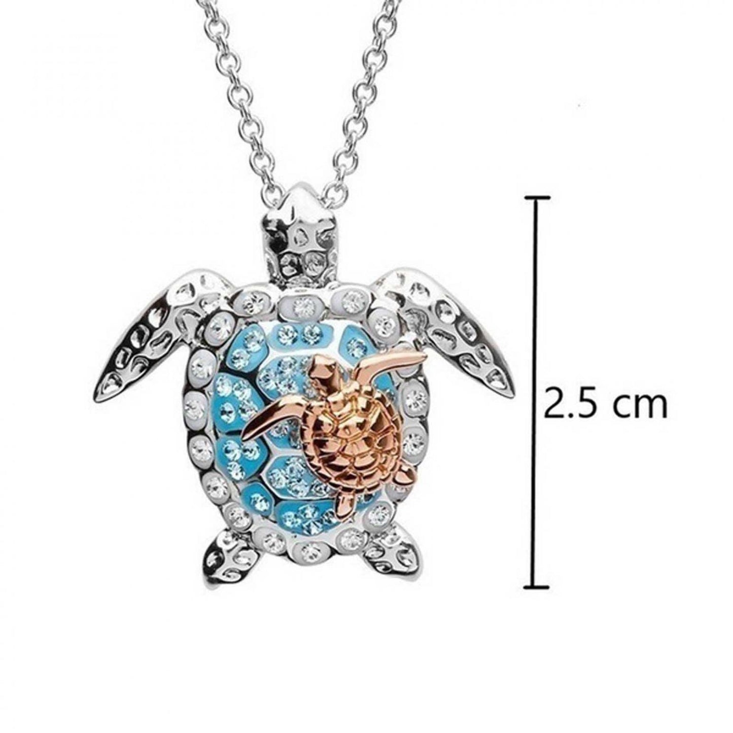 Ladies Fashion Necklace Turtle Animal Silver Necklace for Women, Casual Jewelry for Women 1 Necklace and 1 Pair of Earrings for Valnetine'S Day Gift Jewelry for Teen Girls