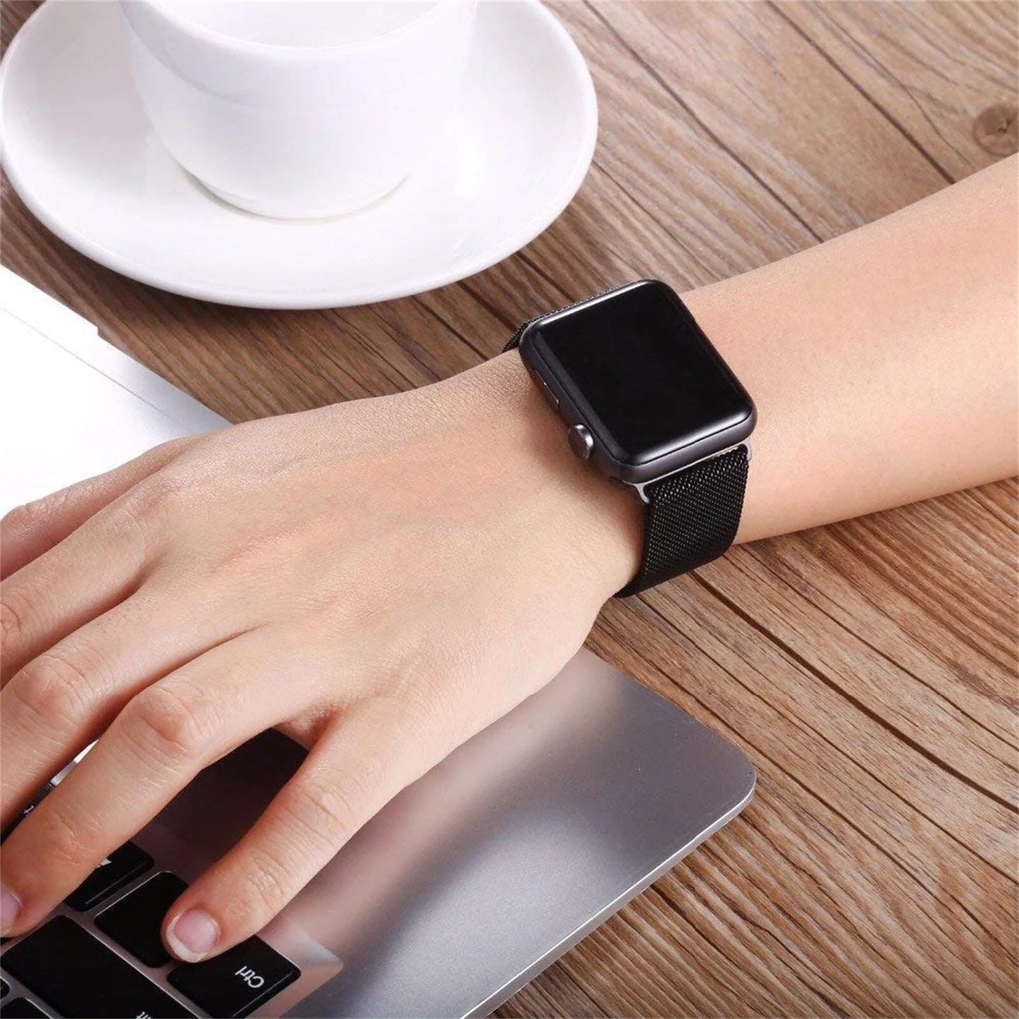 Glass+Case+Strap Compatible with Apple Watch Band 40Mm 44Mm 41Mm 45Mm 38Mm 42Mm Milanese Loop Magnetic Loop Bracelet Band Iwatch Series 3 4 5 Se 6 7 8 9 Wristbands - Colorful