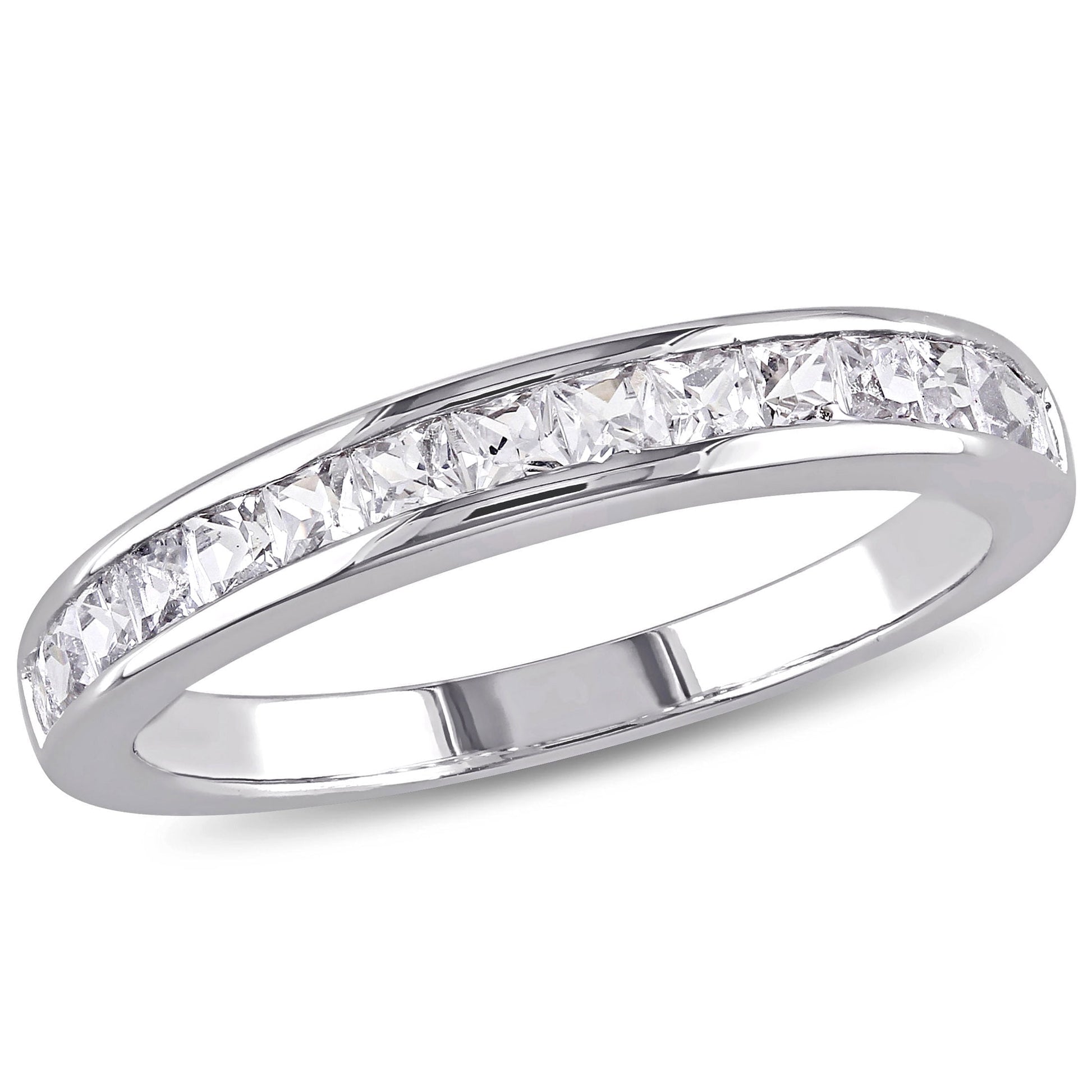 Women'S Created Sapphire Sterling Silver Ring