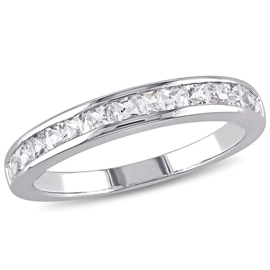 Women'S Created Sapphire Sterling Silver Ring