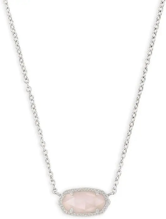 Geometric Rose Quartz Gemstone Pendant Necklace for Women, Fashion Jewelry, Unique Gifts
