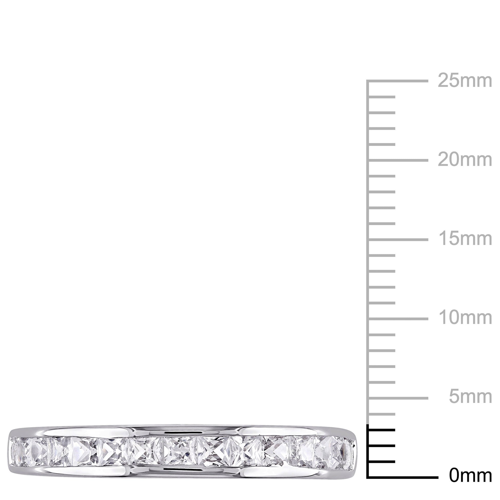Women'S Created Sapphire Sterling Silver Ring