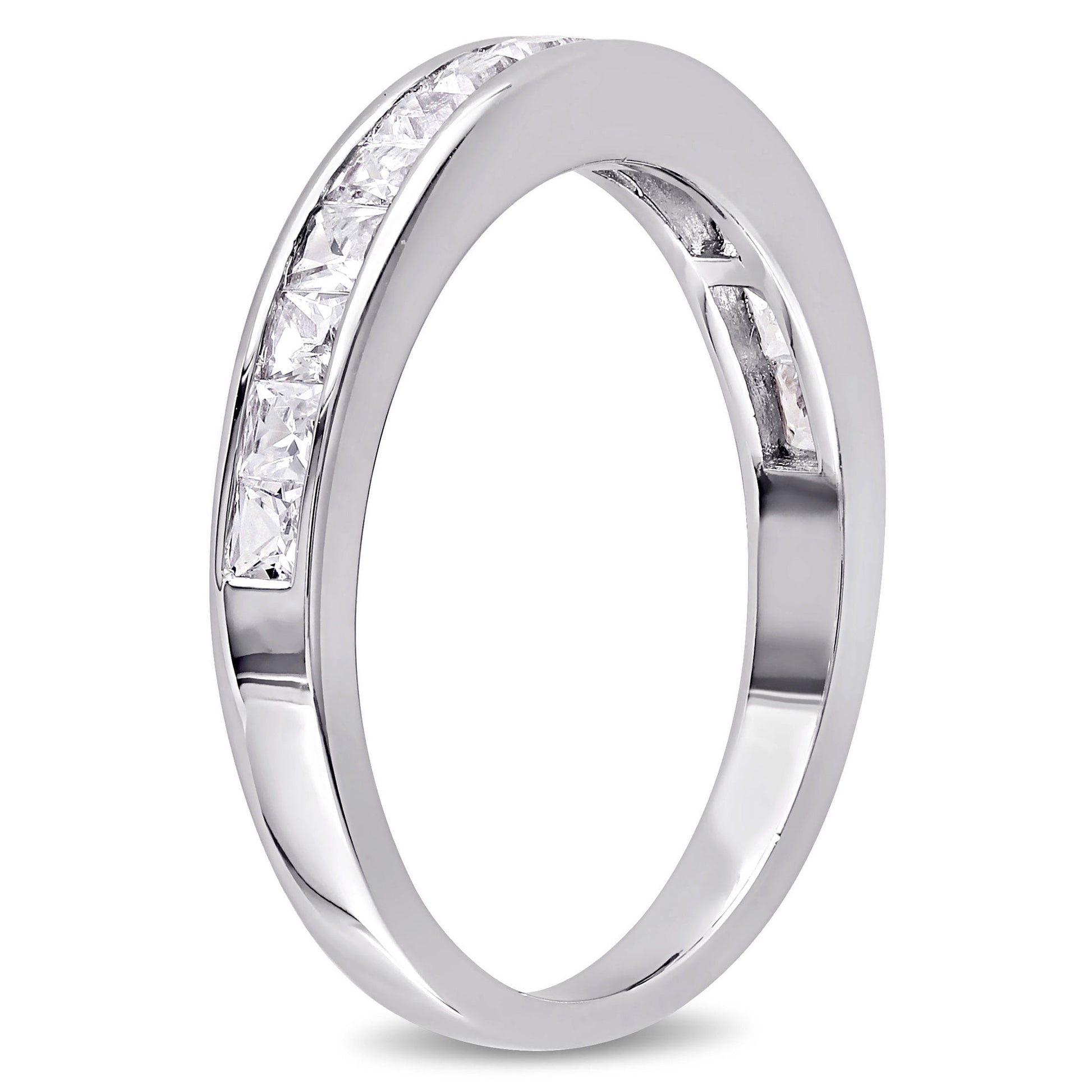 Women'S Created Sapphire Sterling Silver Ring